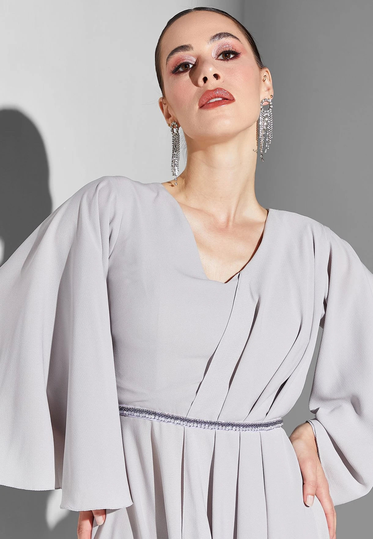 V-Neck Embellished Dress 3 V-Neck Embellished Dress - Image 3