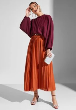 Plisse Flute Sleeve Dress 7 Plisse Flute Sleeve Dress -Silk Bloom Dresses Store 4 zoom desktop 1027