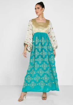 Square Neck Embroidered Dress -Silk Bloom Dresses Store 4 zoom desktop 1028