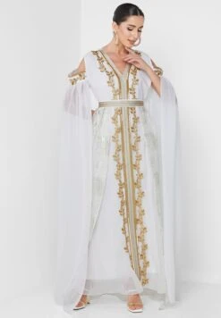 Split Sleeve Embellished Belted Dress 7 Split Sleeve Embellished Belted Dress -Silk Bloom Dresses Store 4 zoom desktop 1040