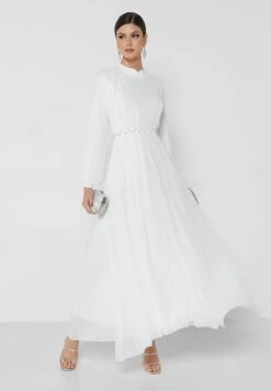 Pleated Solid Dress -Silk Bloom Dresses Store 4 zoom desktop 1071