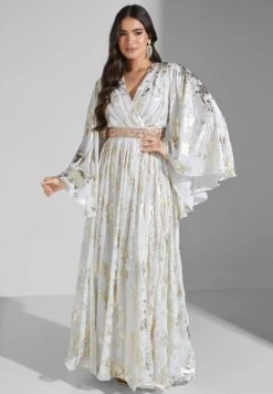 Embellished Belted Surplice Neck Dress -Silk Bloom Dresses Store 4 zoom desktop 1091