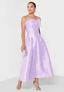 Faux Feather Detail Dress -Silk Bloom Dresses Store 4 zoom desktop 1105