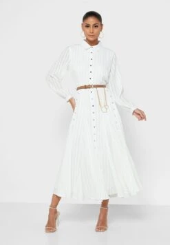 Pleated Button Detail Dress 7 Pleated Button Detail Dress -Silk Bloom Dresses Store 4 zoom desktop 1109