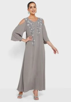 Embellished Cold Shoulder Dress -Silk Bloom Dresses Store 4 zoom desktop 1123