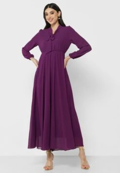 Neck Tie Detail Dress -Silk Bloom Dresses Store 4 zoom desktop 1126