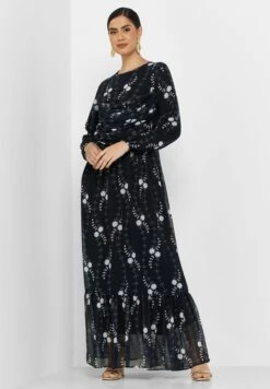 Puff Sleeve Printed Dress -Silk Bloom Dresses Store 4 zoom desktop 1131