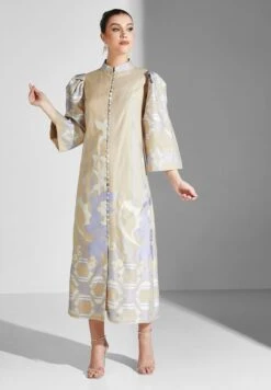 Button Detail Floral Print Dress -Silk Bloom Dresses Store 4 zoom desktop 1145