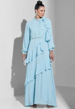 High Neck Ruffle Detail Dress 7 High Neck Ruffle Detail Dress -Silk Bloom Dresses Store 4 zoom desktop 1149