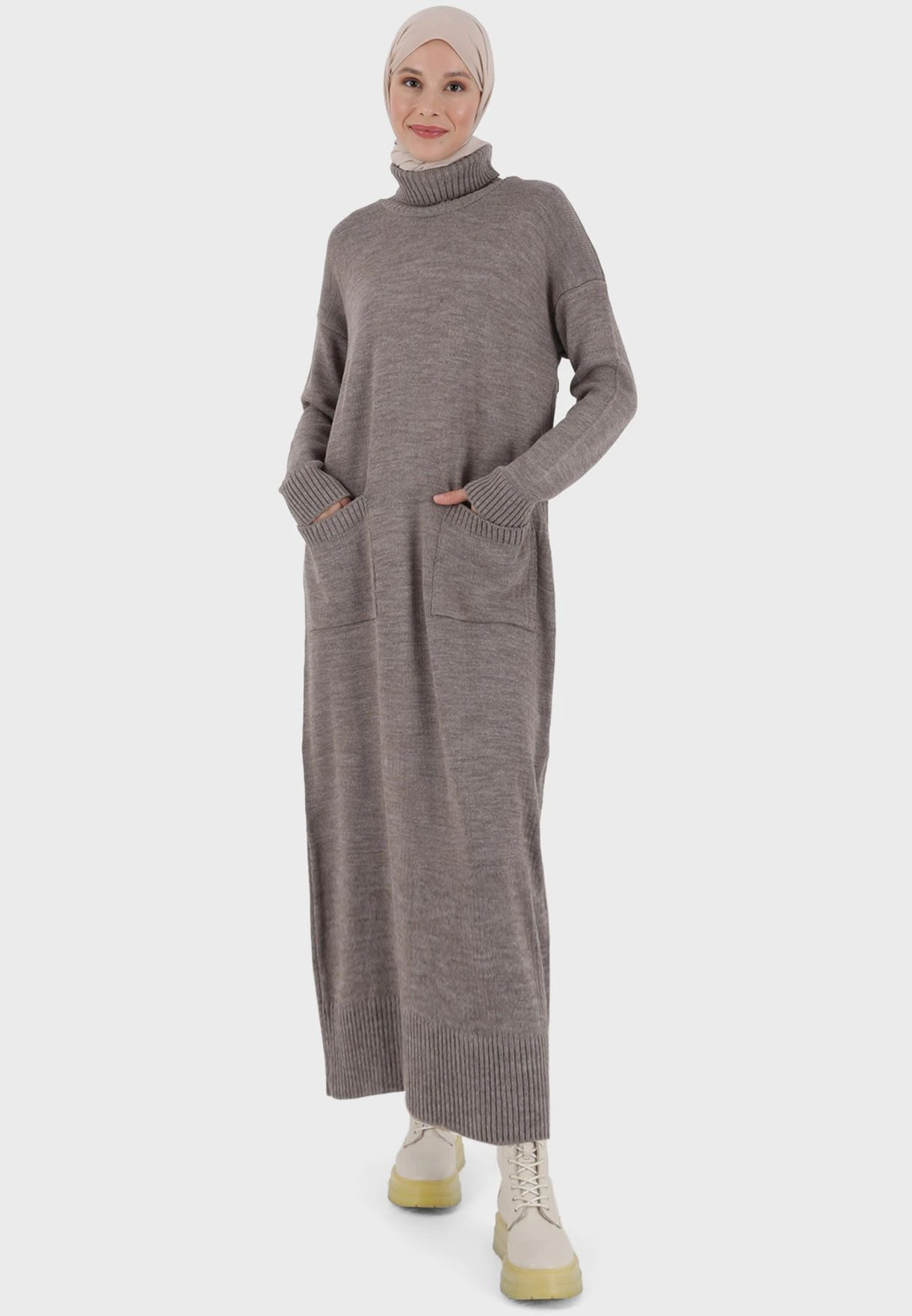 Turtle Neck Pocket Detail Dress 4 Turtle Neck Pocket Detail Dress - Image 4