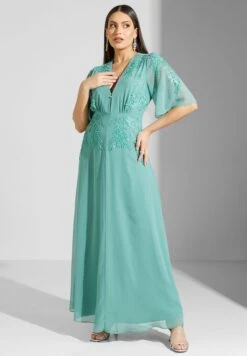 Embellished Plunge Neck Dress -Silk Bloom Dresses Store 4 zoom desktop 1159