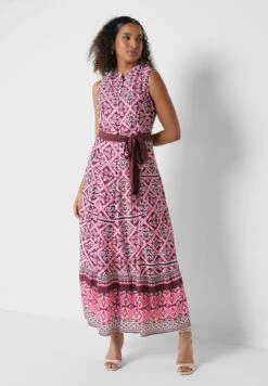 Printed Tie Detail Dress -Silk Bloom Dresses Store 4 zoom desktop 1163