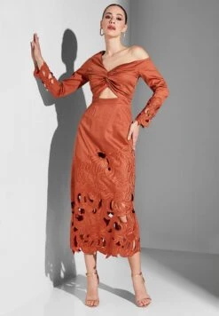 One Shoulder Cut Out Dress -Silk Bloom Dresses Store 4 zoom desktop 1166