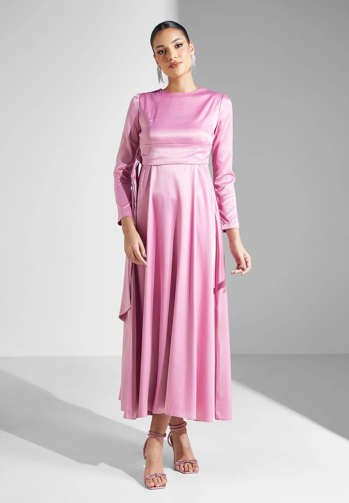 High Neck Front Tie Dress 4 High Neck Front Tie Dress - Image 4