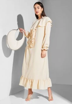 Waterfall Trim Ruffle Hem Dress -Silk Bloom Dresses Store 4 zoom desktop 1172