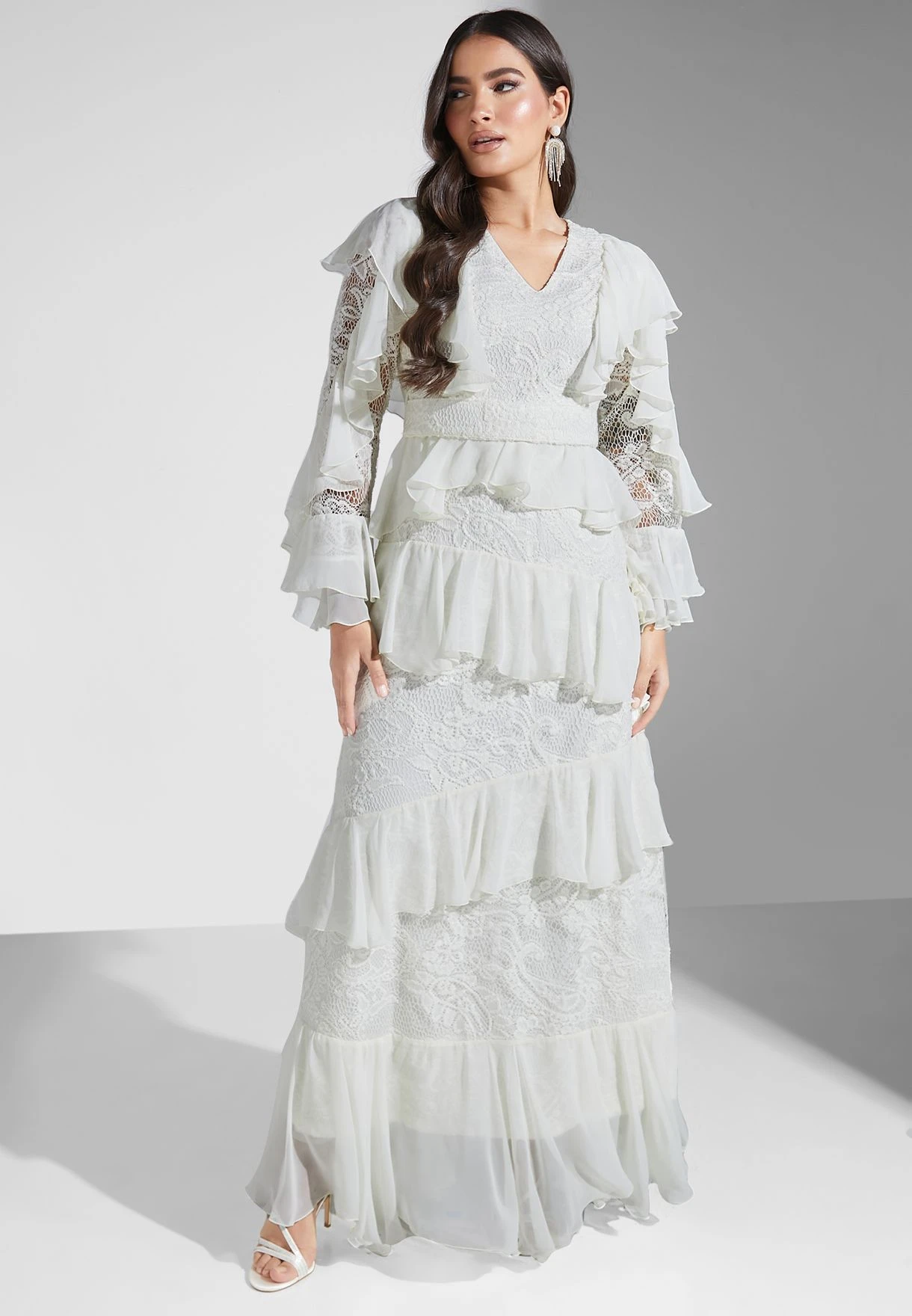 Ruffle Embroidered Dress 4 Ruffle Embroidered Dress - Image 4