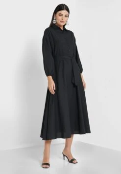 Collared Solid Dress -Silk Bloom Dresses Store 4 zoom desktop 1176