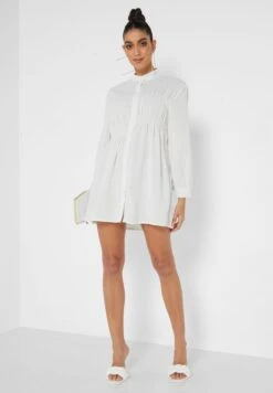 Ruched Detail Button Down Dress -Silk Bloom Dresses Store 4 zoom desktop 119