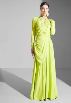 Drape Detail V-Neck Dress -Silk Bloom Dresses Store 4 zoom desktop 1195