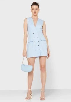 V-Neck Button Detail Dress -Silk Bloom Dresses Store 4 zoom desktop 120