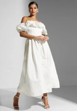 Bardot Ruffle Pocket Detail Dress -Silk Bloom Dresses Store 4 zoom desktop 1206