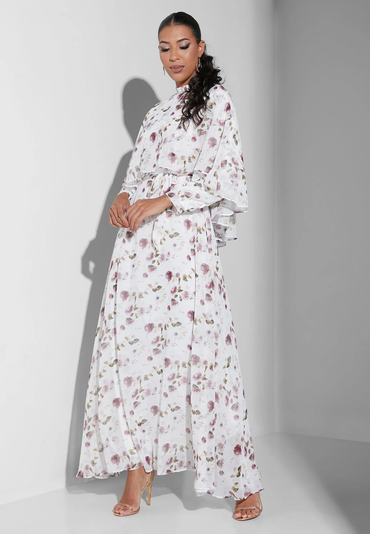 Floral Print Overlay Dress 4 Floral Print Overlay Dress - Image 4