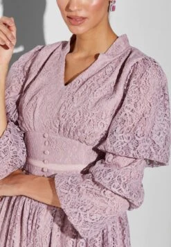 V-Neck Pleat Detail Dress 8 V-Neck Pleat Detail Dress -Silk Bloom Dresses Store 4 zoom desktop 1227