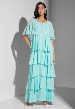 Embroidered Ruffle Detail Layered Dress -Silk Bloom Dresses Store 4 zoom desktop 1232
