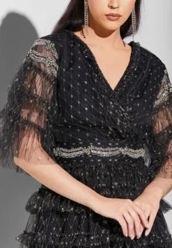 Embroidered Dress With Ruffle Detail -Silk Bloom Dresses Store 4 zoom desktop 1239