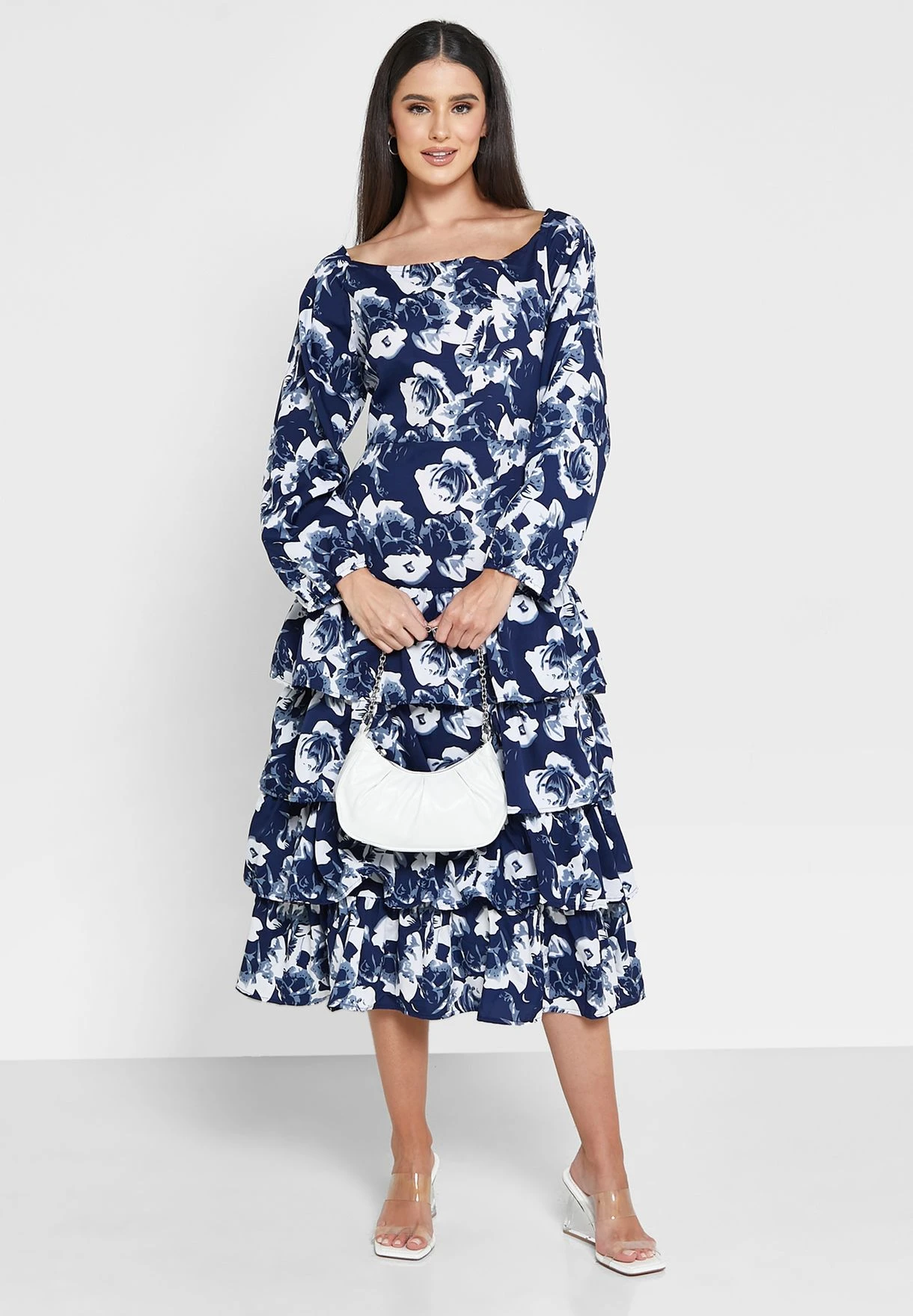 ELLA Tiered Dress With Puff Sleeves 4 ELLA Tiered Dress With Puff Sleeves - Image 4