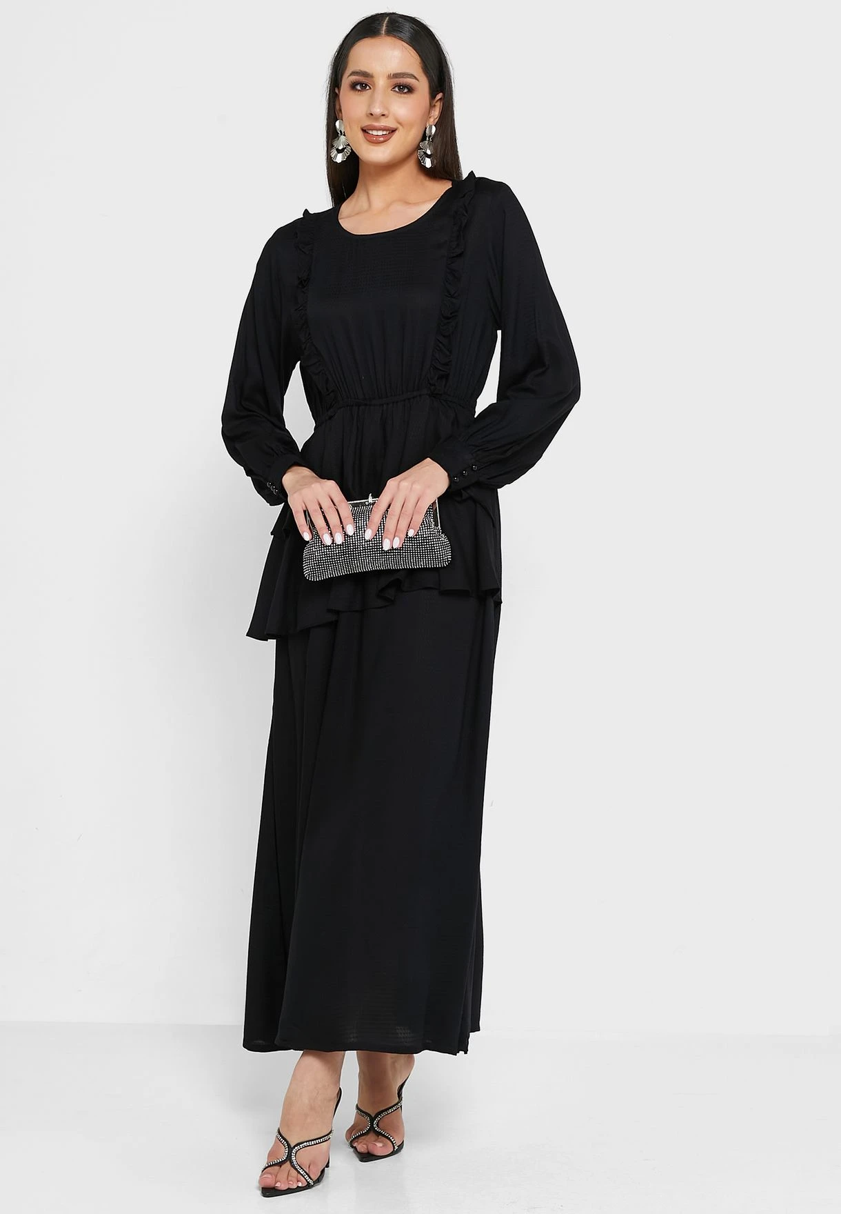 Ruffle Ruched Waist Dress 4 Ruffle Ruched Waist Dress - Image 4