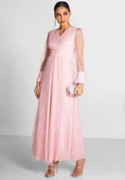 Surplice Neck Shimmer Dress -Silk Bloom Dresses Store 4 zoom desktop 1265