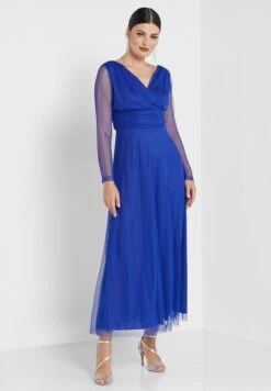 Plunge Flared Dress -Silk Bloom Dresses Store 4 zoom desktop 1266