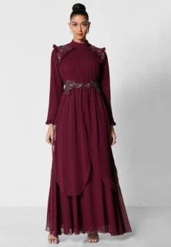 Embroidered Waist Layered Dress -Silk Bloom Dresses Store 4 zoom desktop 1267