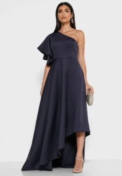 Scuba Frill One Shoulder Midi Dress -Silk Bloom Dresses Store 4 zoom desktop 1271