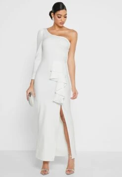 One Shoulder Ruffle Dress -Silk Bloom Dresses Store 4 zoom desktop 1272