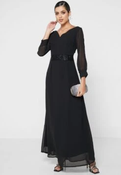 Boat Neck Slit Detail Dress -Silk Bloom Dresses Store 4 zoom desktop 1280