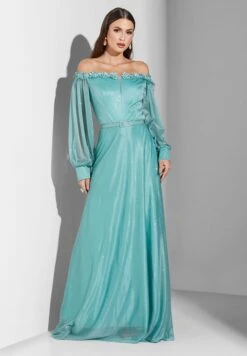 Shimmer Off Shoulder Dress -Silk Bloom Dresses Store 4 zoom desktop 1282