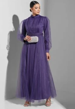 Gathered Detail Tulle Dress -Silk Bloom Dresses Store 4 zoom desktop 1302