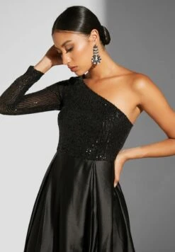 One Shoulder Slit Dress -Silk Bloom Dresses Store 4 zoom desktop 1321