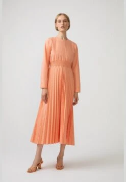 LONG DRESS WITH PLEATED SKIRT -Silk Bloom Dresses Store 4 zoom desktop 1333