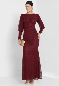 Round Neck Mutton Sleeve Dress -Silk Bloom Dresses Store 4 zoom desktop 1340