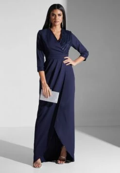 Embellished Detail Wrap Dress -Silk Bloom Dresses Store 4 zoom desktop 1343