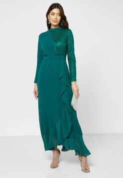 Ruffled Front Detail Dress -Silk Bloom Dresses Store 4 zoom desktop 1366