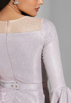 Shimmer Flared Sleeve Dress -Silk Bloom Dresses Store 4 zoom desktop 1367
