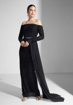 Shimmer Dress With Trail -Silk Bloom Dresses Store 4 zoom desktop 1372