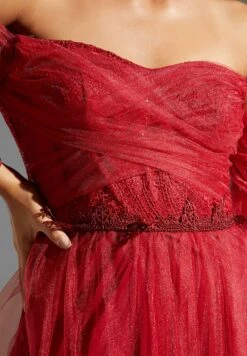 Off-Shoulder Net Gown -Silk Bloom Dresses Store 4 zoom desktop 1376