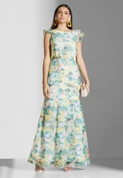 Floral High Neck Open Back Dress -Silk Bloom Dresses Store 4 zoom desktop 1381