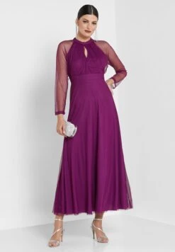 Keyhole Neck Flared Dress -Silk Bloom Dresses Store 4 zoom desktop 1388