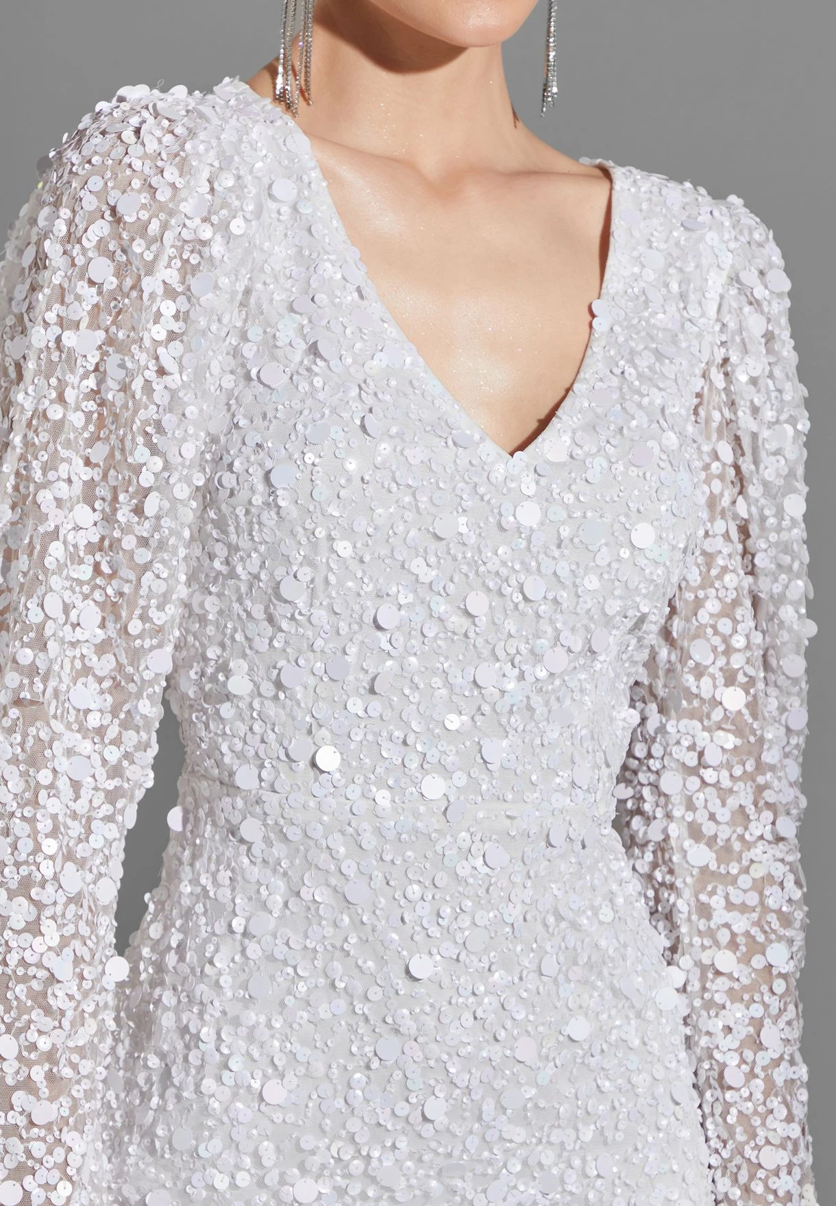 Shimmer Puff Sleeve Dress 4 Shimmer Puff Sleeve Dress - Image 4